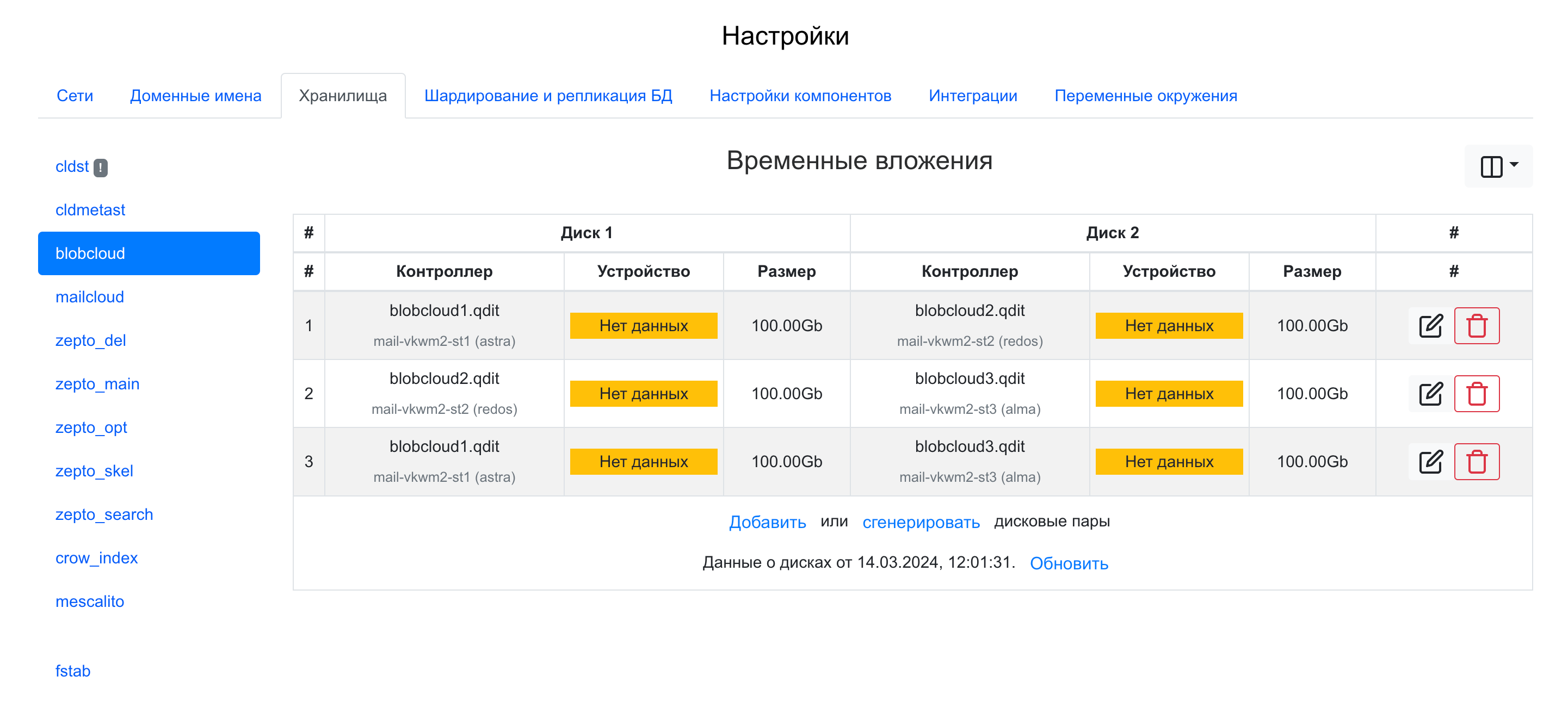 хранилища