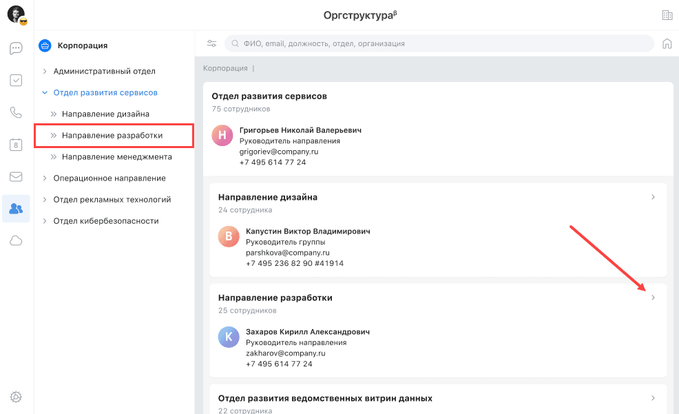 Как работать с Организационной структурой
